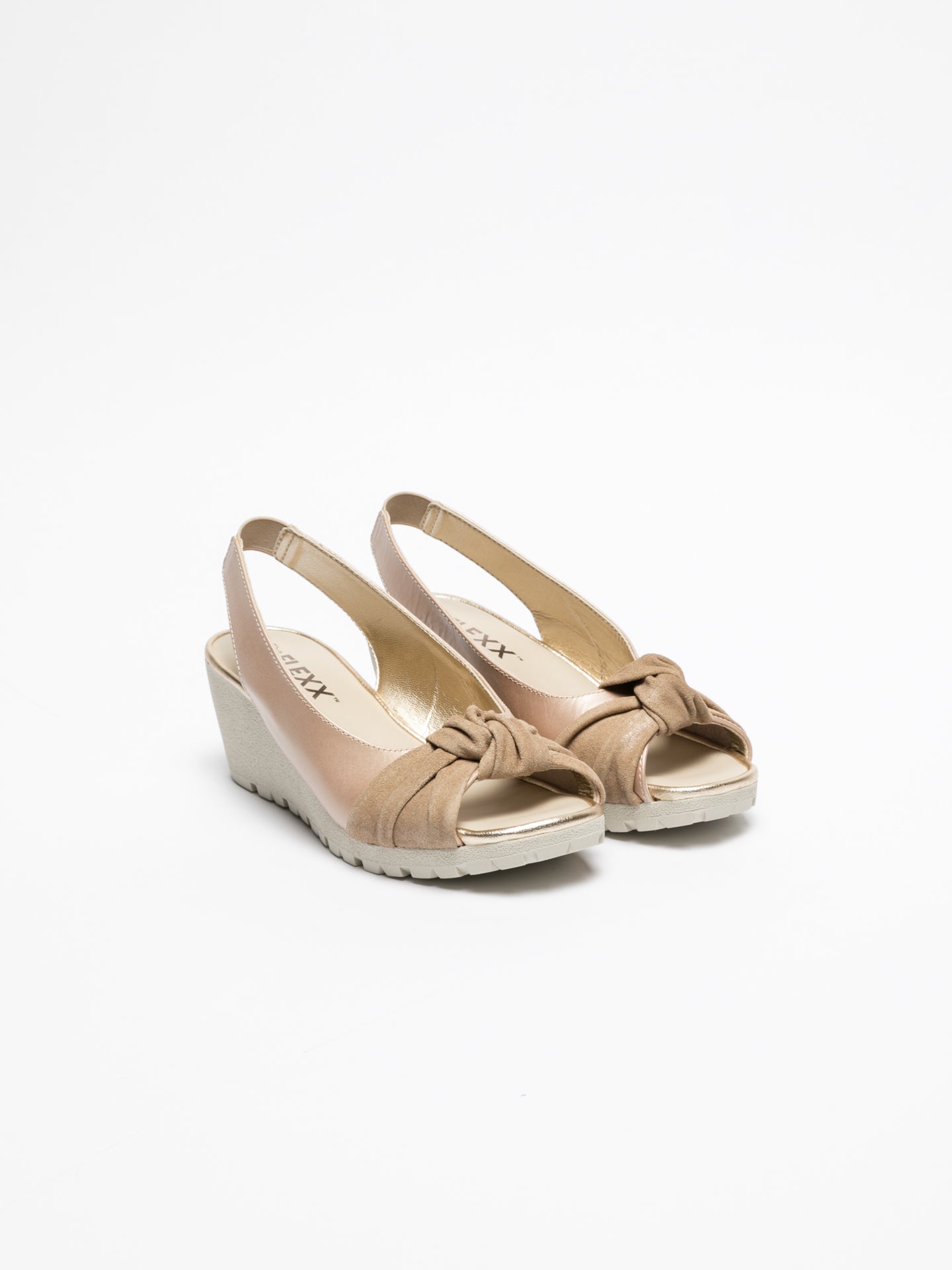 The Flexx Sandálias com Tira no Calcanhar em Dourado